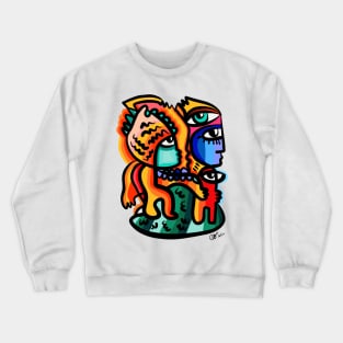 Rainbow Graffiti Creatures by  Emmanuel Signorino Crewneck Sweatshirt